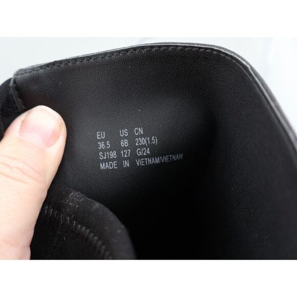 STUART WEITZMAN Women'S 5050 Black Leather Over The Knee Boots Size 6 B - Picture 11 of 13